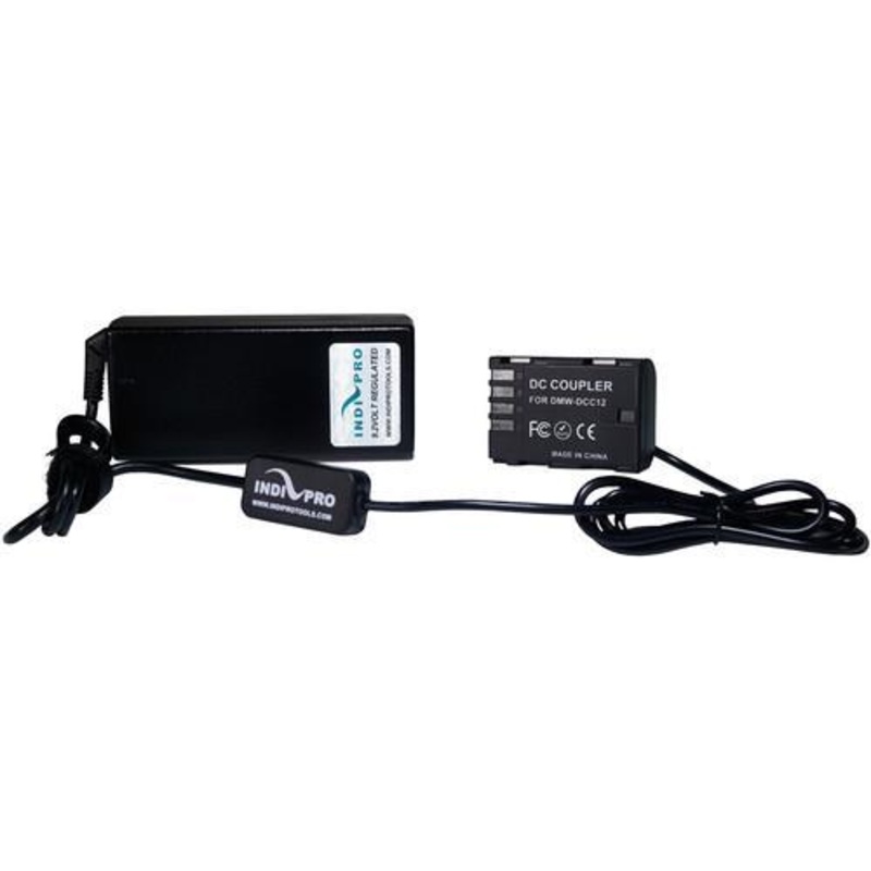 12V A/C Power Supply with Panasonic DMW-BLF19 Type Dummy Battery (8')