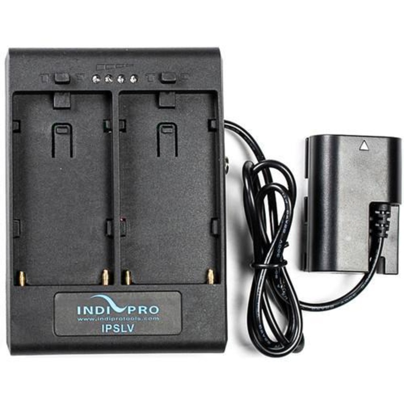 Dual Sony L-Series Power Adapter to Canon LP-E6 type Dummy Battery w/ 1/4-20 Insert