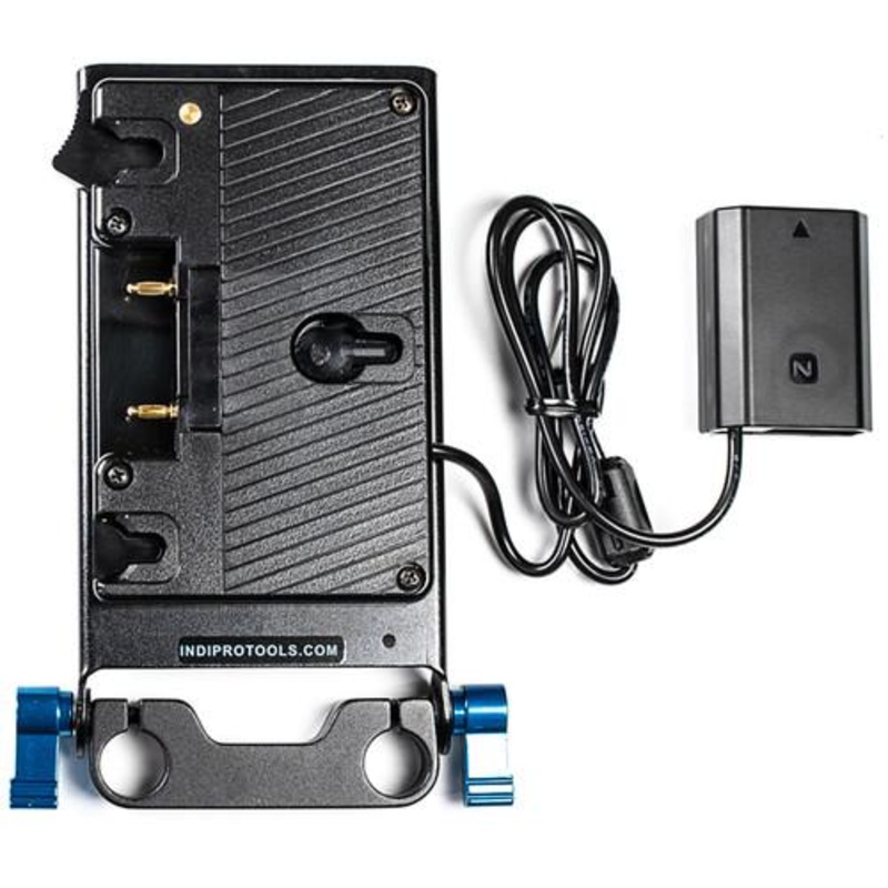 Gold Mount Battery Adapter Plate with Sony NP-FZ100 Type Dummy Battery (24")