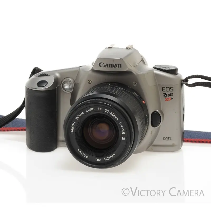 Canon Rebel XS N 35mm Autofocus Film Camera w/ 35-80mm Zoom Lens [EXC]