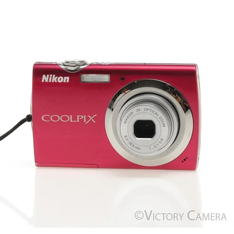 Nikon CoolPix S230 Pink 10MP Digital Point & Shoot Camera [EXC]