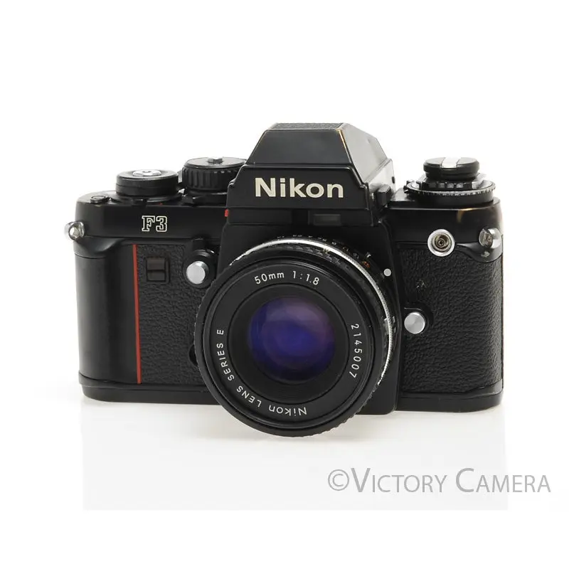 Nikon F3 35mm Film Camera w/ Nikon 50mm f1.8 AI-S Lens -New Seals- [EXC-]