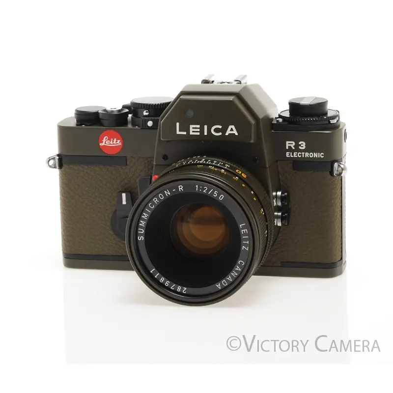 Leica Safari R3 Electronic w/ 50mm f2 Summicron, Binoculars, Case [MINT-]