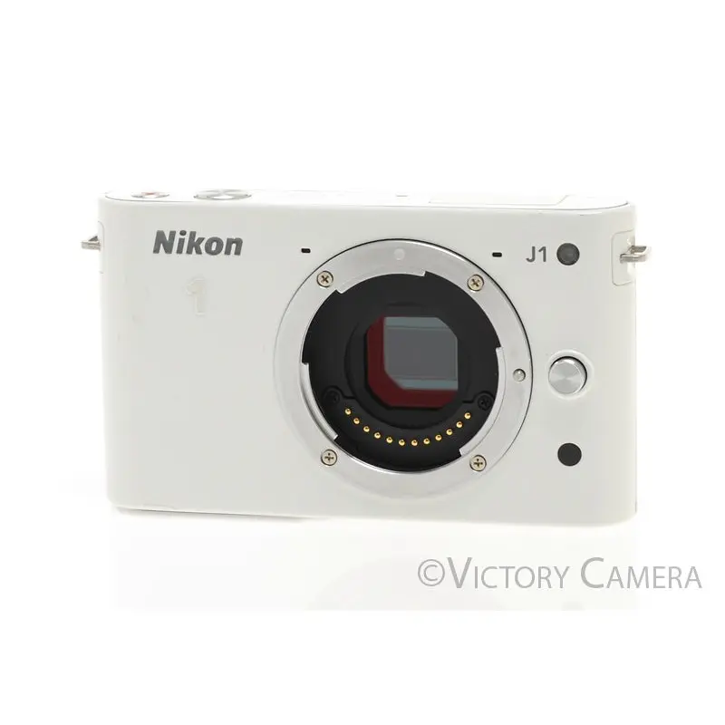 Nikon 1 J1 White Mirrorless 10.1MP Digital Camera Body  [EXC]