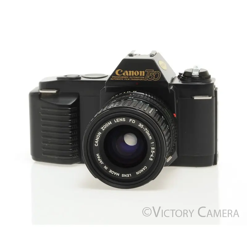 Canon T50 35mm Film SLR Camera w/ 35-70mm F3.5-4.5 Zoom Lens [EXC]