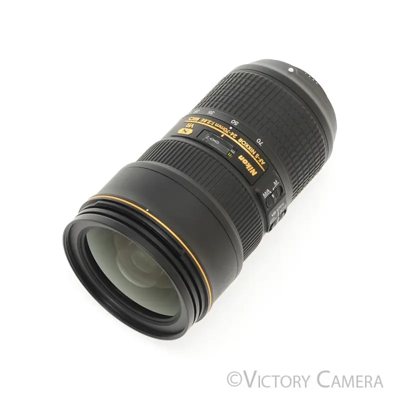 Nikon Nikkor AF-S 24-70mm f2.8E G ED N Zoom Lens w/ Shade  [MINT]