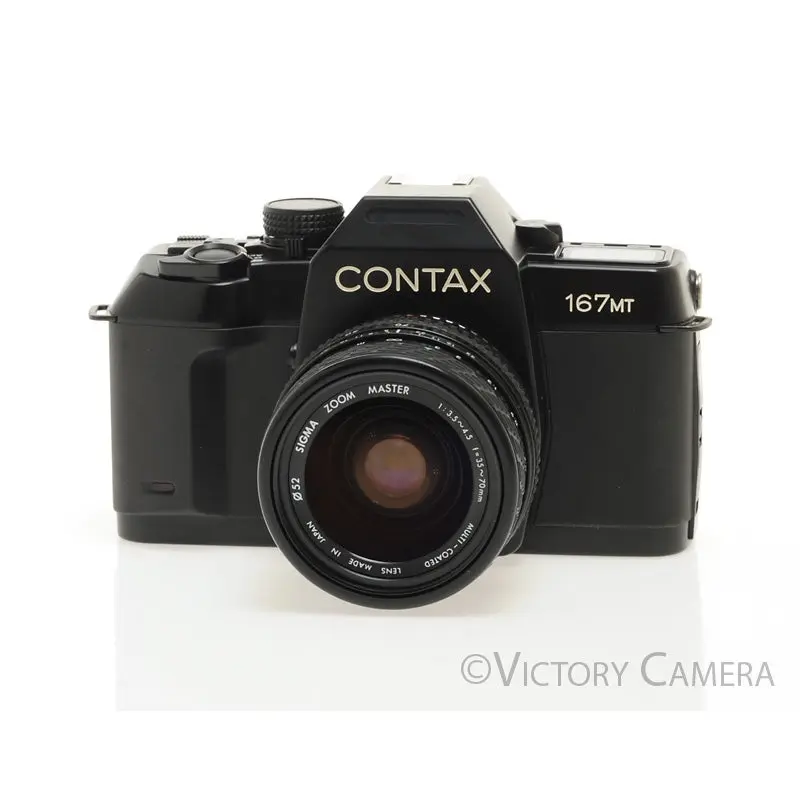 Contax 167MT 167 MT Black 35mm SLR Camera w/ 35-70mm Zoom Lens [EXC-]