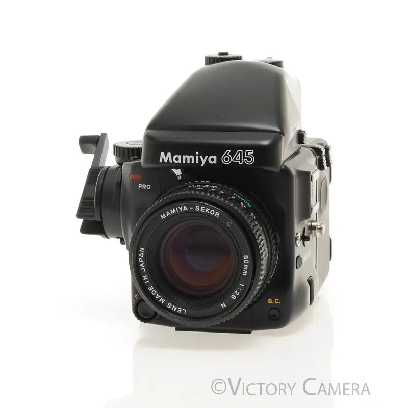Mamiya 645 Pro Camera AE Metered Prism FE401 80mm f2.8 N Lens [MINT-]