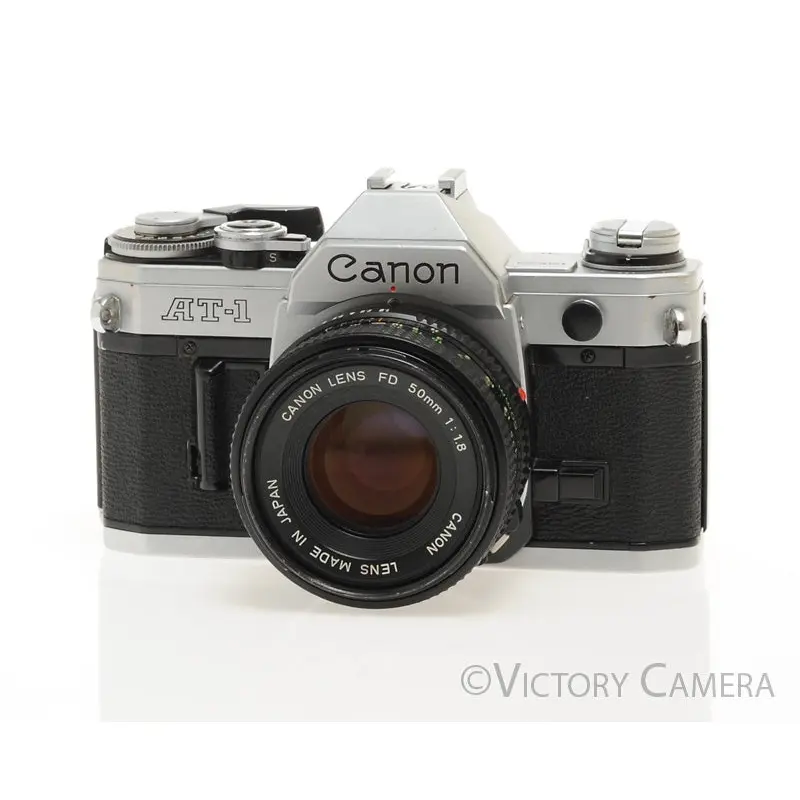 Canon AT-1 35mm Film Camera w/ 50mm f1.8 Lens -New Seals- [EXC]