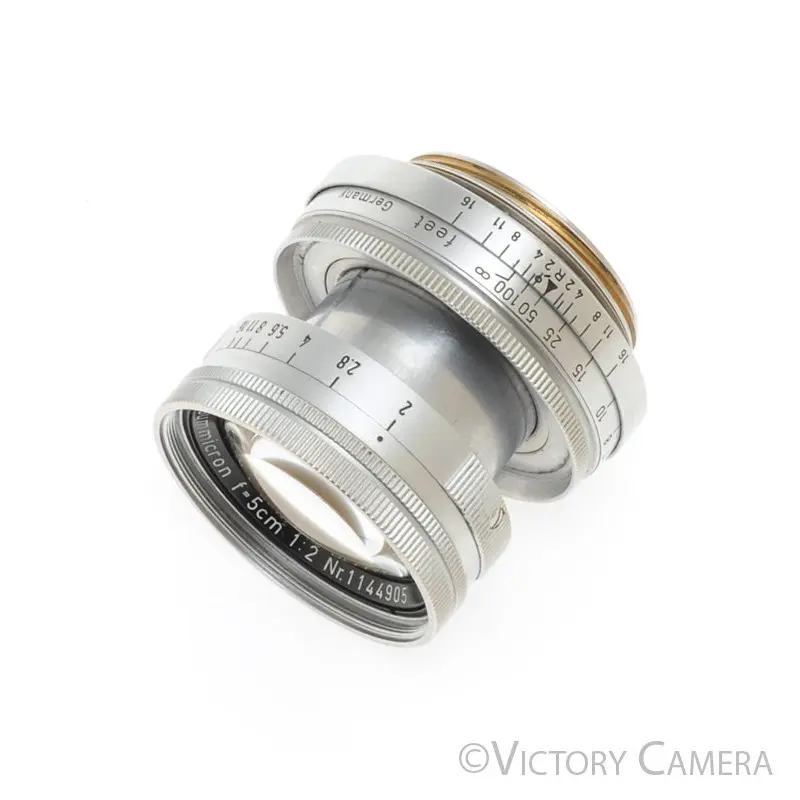 Leica 5cm 50mm f2 Collapsible Summicron Coated LTM Prime Lens -Nice-  [EXC+]