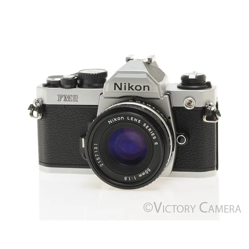 Nikon FM2-N FM2N Chrome Camera Body w/ 50mm f1.8 AI-s Lens -New Seals- [EXC]