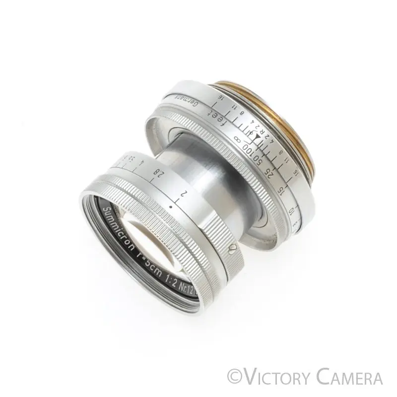 Leica 5cm 50mm f2 Collapsible Summicron Coated LTM Prime Lens  [EXC+]