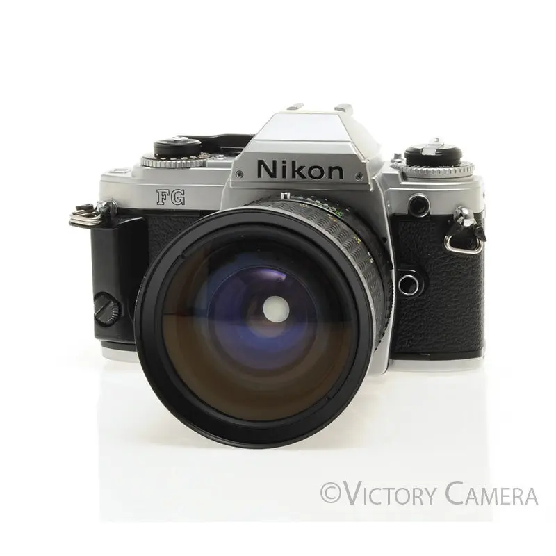 Nikon FG Chrome 35mm Film Camera w/ 28-80mm Zoom Lens [EXC+]