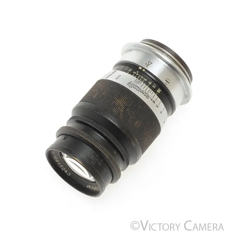 Leitz Leica Elmar 9cm 90mm f4 Black LTM Lens [EXC]