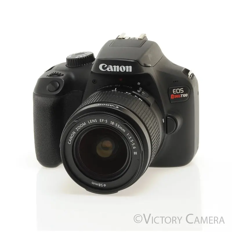 Canon EOS Rebel T100 18MP Digital SLR Camera w/ 18-55mm Zoom Lens [EXC+]
