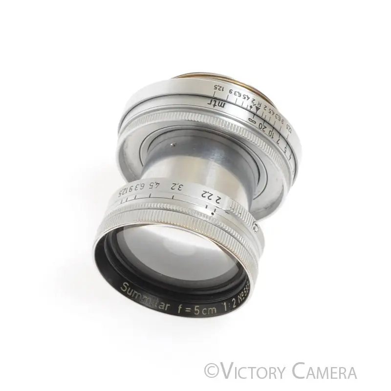 Leica Screw Mount Collapsible Summitar 5cm 50mm f2 Uncoated Lens L39 LTM  [EXC+]
