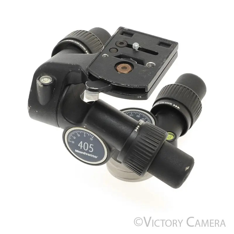 Manfrotto 405 3-Way Tripod Head w/ QR Quick Release Plate [EXC]