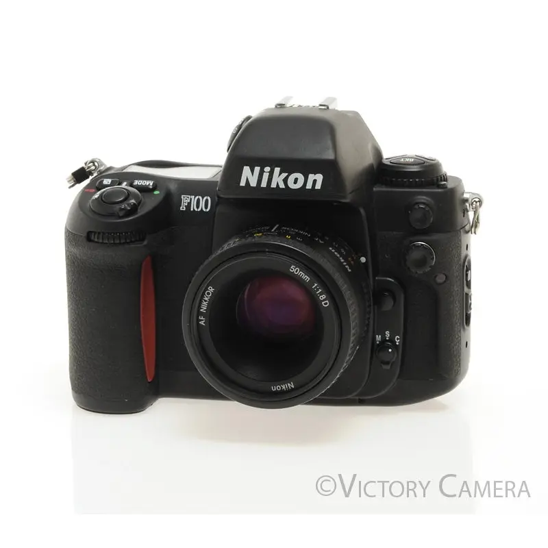 Nikon F100 Autofocus 35mm Film SLR Camera w/ AF Nikkor 50mm f1.8 Lens [EXC+]