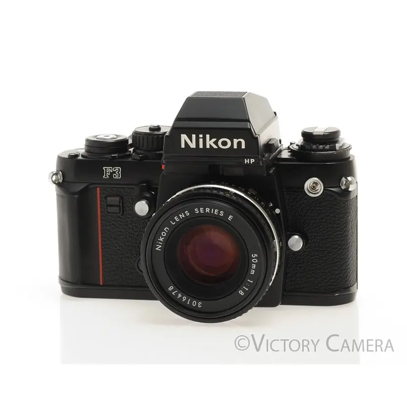 Nikon F3 HP F3HP 35mm Film Camera w/ 50mm f1.8 AI-S Lens -New Seals- [EXC]