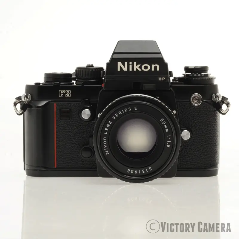 Nikon F3 HP F3HP 35mm Film Camera w/ 50mm f1.8 AI-S Lens -Good Seals- [EXC]