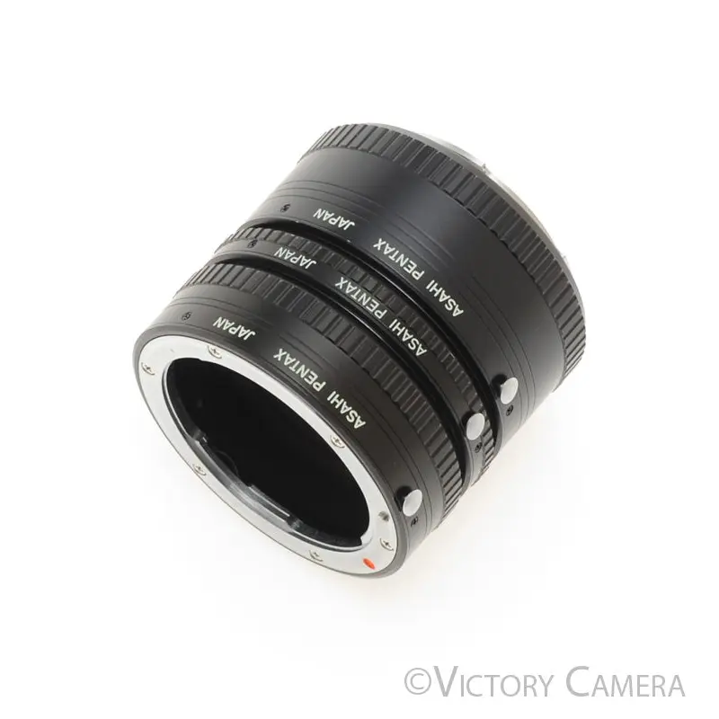 Pentax K Mount Macro Extension Tube Set 1, 2, & 3 EXC+]
