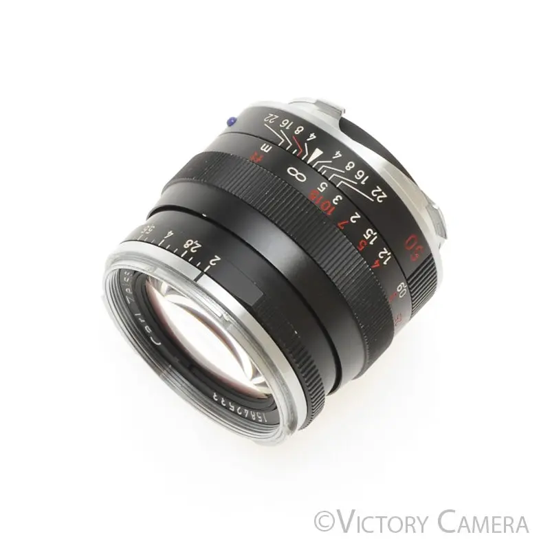 Zeiss Planar 50mm f2 ZM T* Black Prime Lens for Leica M Mount [EXC]