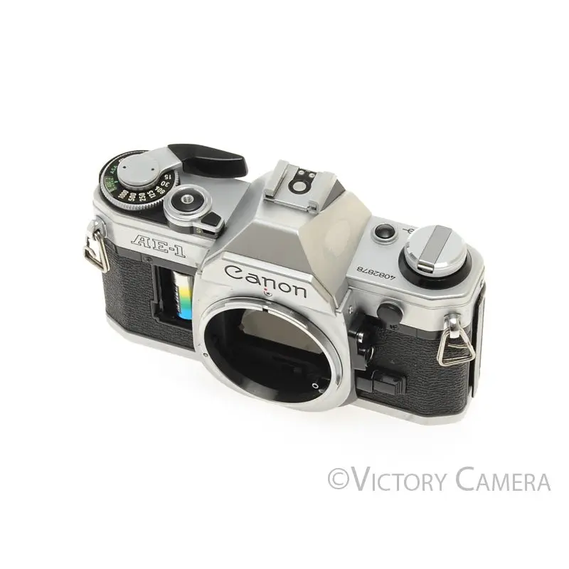 Canon AE-1 35mm Chrome Film Camera Body -No Batt. Door- [BAR]