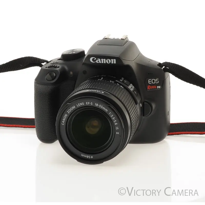 Canon Rebel T6 Digital SLR Camera Body 18mp w/ 18-55mm II Lens [MINT-]