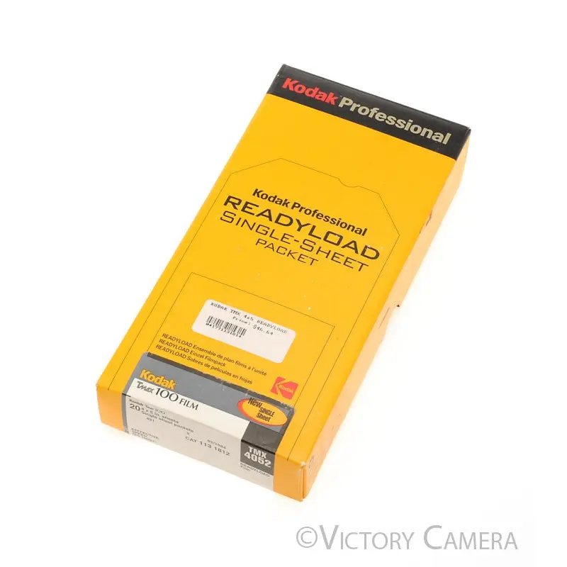 Kodak TMax 100 Readyload 20 4x5 Large Format Film -Sealed, exp. 2004- [AS-IS]