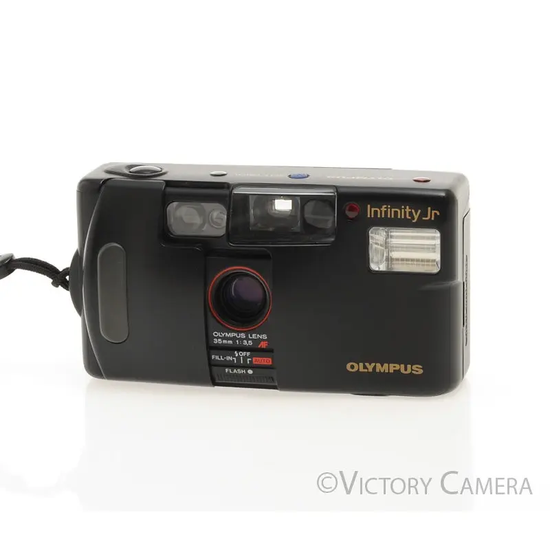 Olympus Infinity Jr Black 35mm Point & Shoot Film Camera w/ 35mm f3.5  [EXC+]