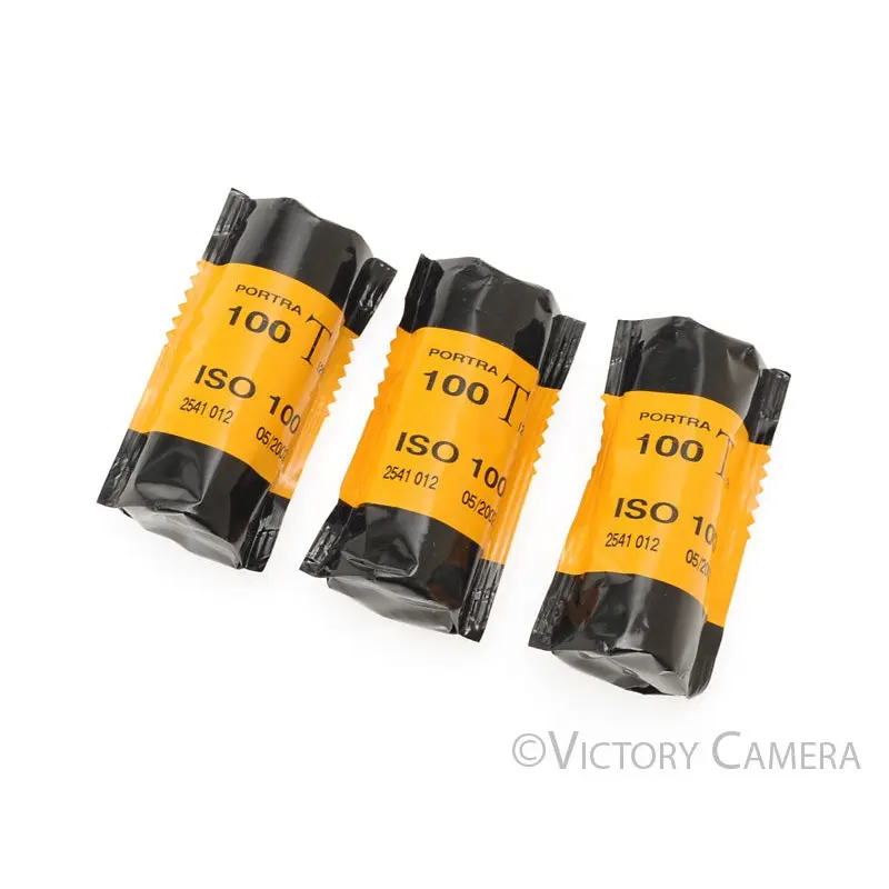 3x Portra 100T Medium Format 120 Film -Exp. 05/2002- [AS-IS]
