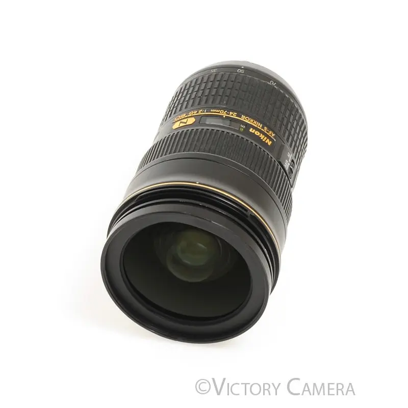 Nikon Nikkor AF-S 24-70mm f2.8 G ED N Zoom Lens w/ Case -Clean Glass- [EXC-]