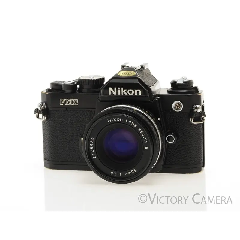 Nikon FM2-N FM2N Black Camera Body w/ 50mm f1.8 AI-s Lens -New Seals- [EXC-]