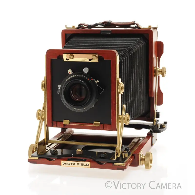 Wista Field 4x5 Red Wood Camera Rodenstock 135mm f5.6 Lens Film Holder [EXC]