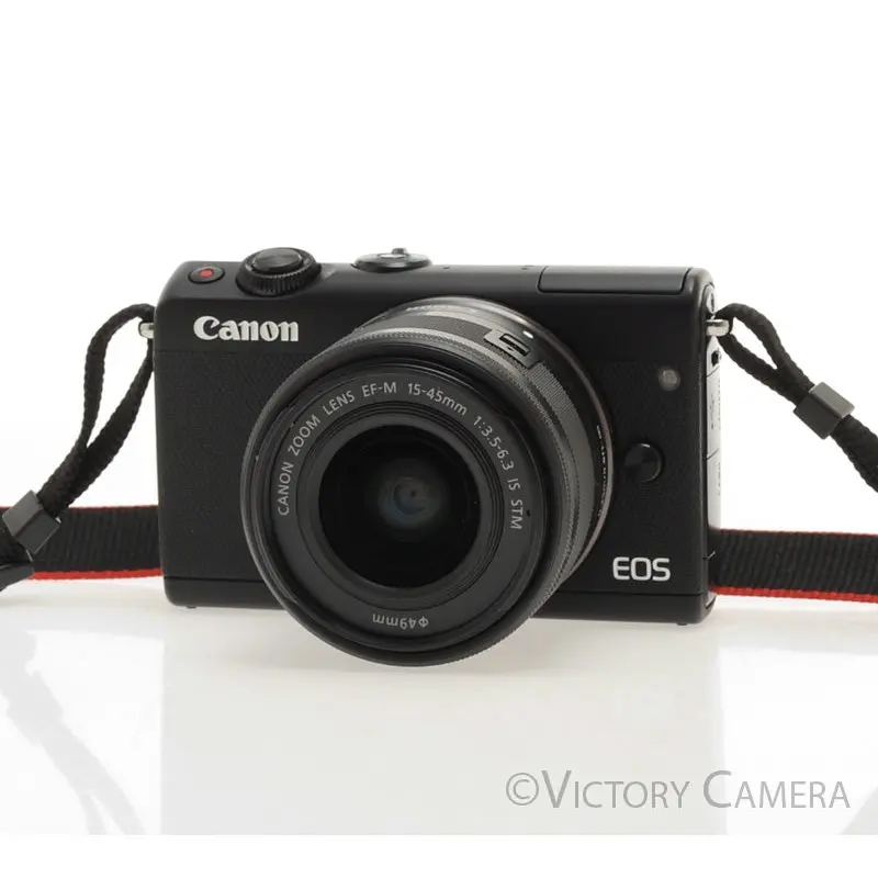 Canon EOS M100 Black Mirrorless Camera w/ 15-45mm Zoom Lens [EXC+]