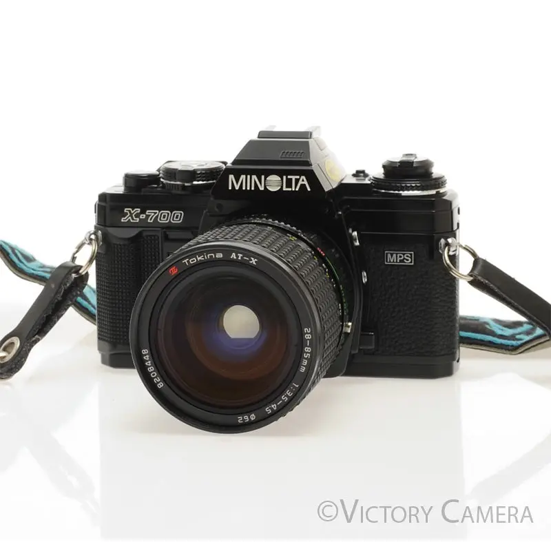 Minolta X-700 X700 Black SLR Film Camera w/ 28-85mm Lens -New Seals- [EXC+]