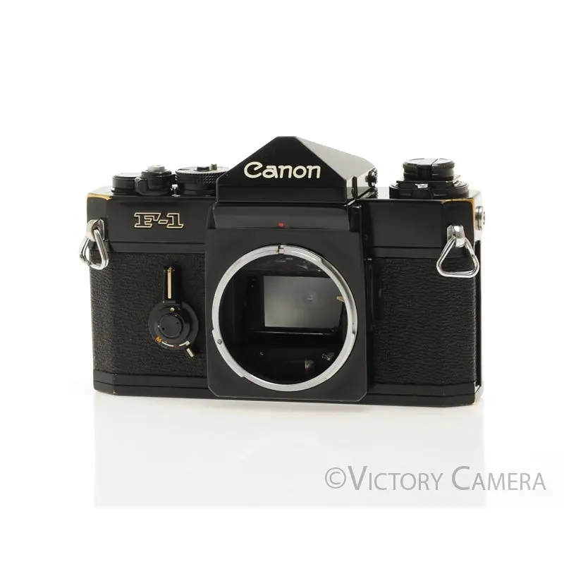 Canon F1 F-1 Black 35mm Camera Body -New Seals- [EXC-]