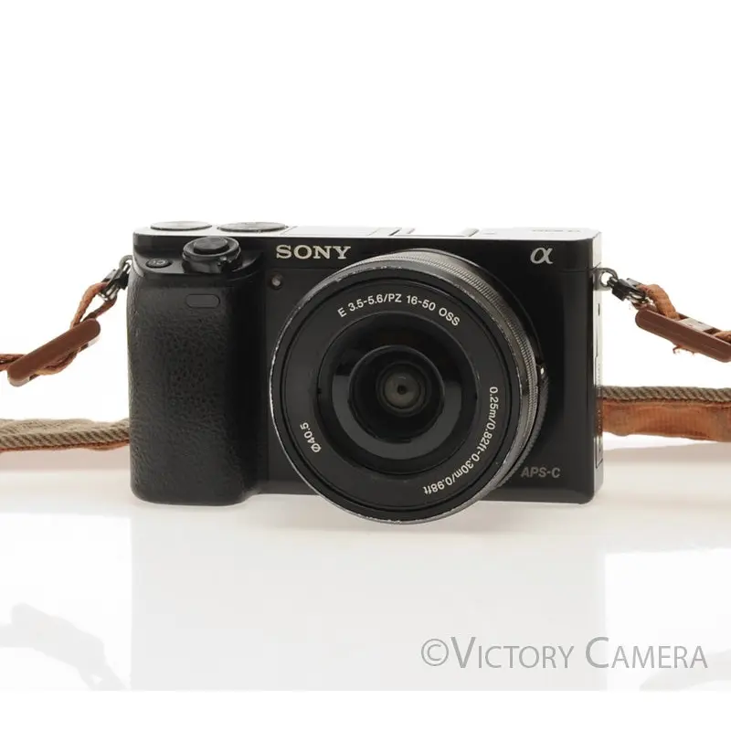 Sony a6000 24.3MP Black Mirrorless Camera Body w/ 16-50mm Lens [GOOD]