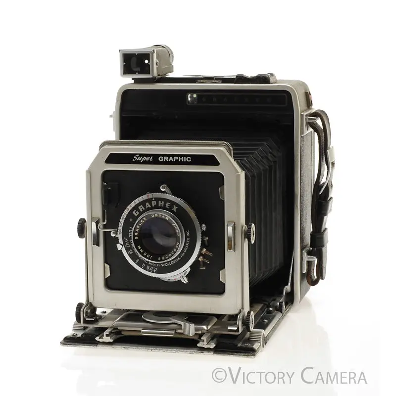 Graflex Super Graphic 4x5 Field Camera w/ Optar 135mm f4.7 Lens [EXC-]