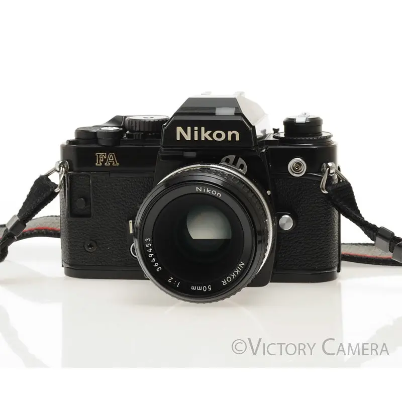 Nikon FA Black Camera Body w/ Matrix Metering and 50mm f2 Lens  [EXC]