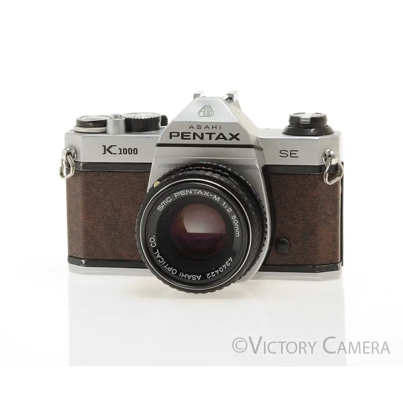 Pentax K1000 SE 35mm Film Camera w/ 50mm f2 Lens -New Seals- [EXC]