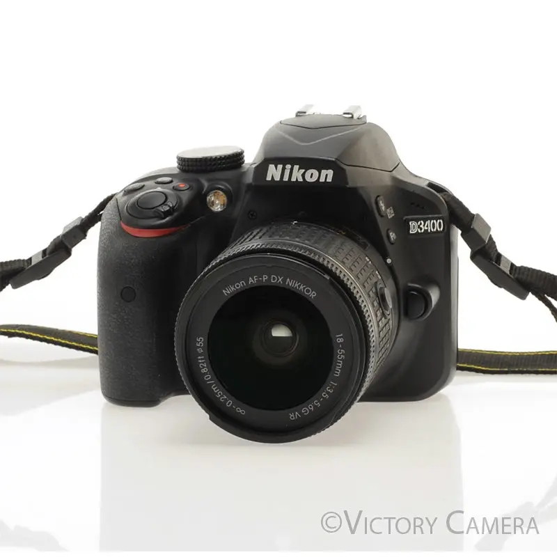 Nikon D3400 Digital SLR Camera Body 24.2mp w/ 18-55mm Lens ~2000 Shots [EXC+]