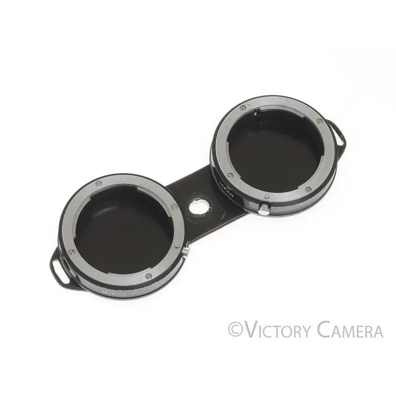 Nikon E2 Mount Two F Lenses to Bottom of Camera Homemade Adapter [EXC-]