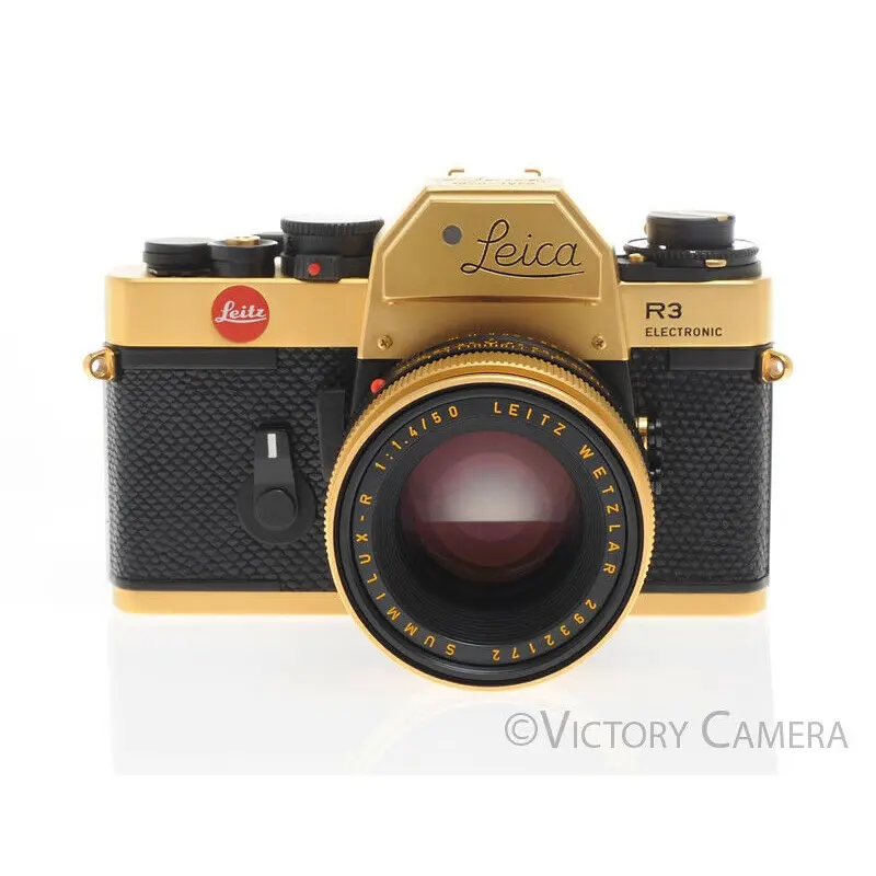 Leica R3 24 Karat Gold Camera 100 Anniversary Mint in Box 50mm Summilux Lens [MINT]