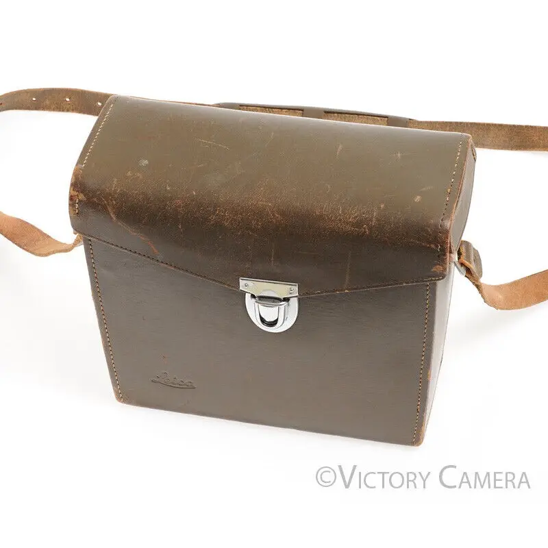 Leica M Vintage Camera System Brown / Green Case (~8" x 7" x 3.5") [EXC-]