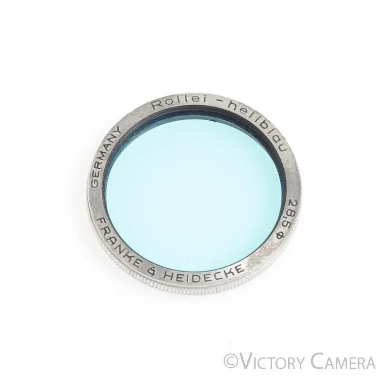 Rollei Rolleiflex Hellblau Light Blue Filter Bay I 28.5mm -BGN, Coating Wear- [BAR]