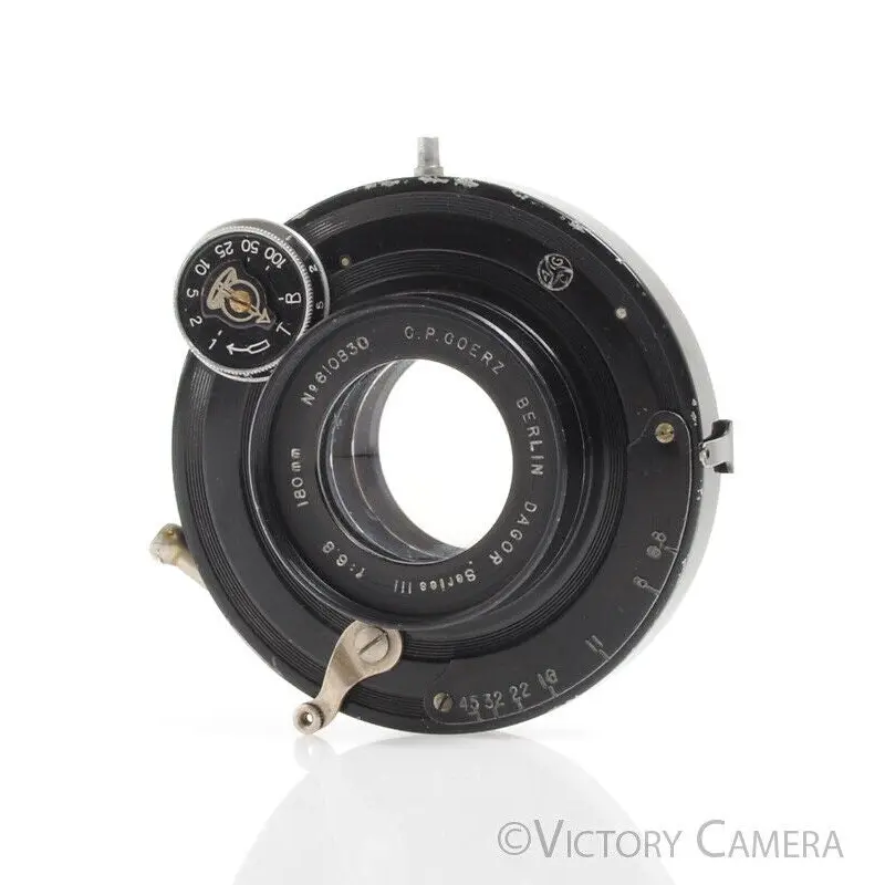 C. P. Goerz Rare Dagor Series III 180mm f6.8 Large Format Lens -Small Chip- [EXC-]