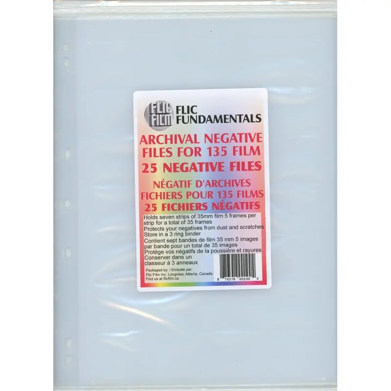 25 x Flic Fundamentals 35mm Archival Negative Sleeves