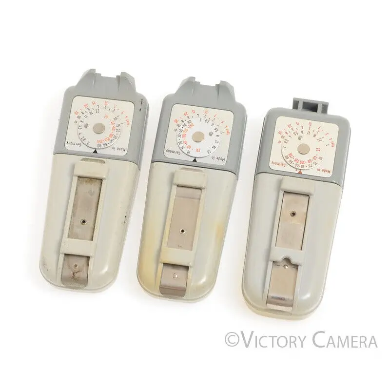 3x Zeiss Ikon Ikoblitz 5 Foldable Flash Units -Cool- [EXC-]