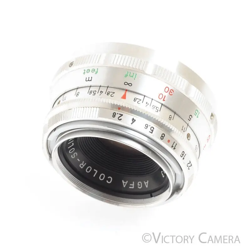 Agfa Color-Solinar 50mm f2.8 Standard Lens for Ambi Silette -Clean in Bubble- [EXC+]